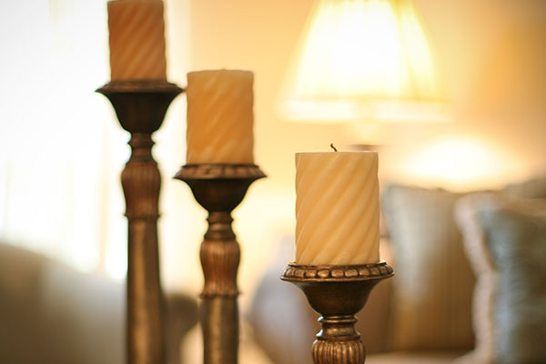 Candlestick in living room